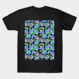 Forget Me Not Floral Pattern T-Shirt